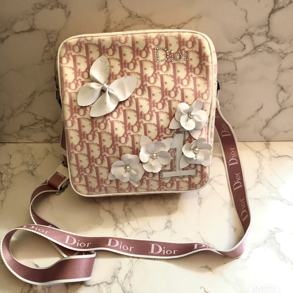 Dior pink monogram flower bag
